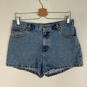 Vintage Calvin Klein High Rise Denim Shorts Blue Stonewash Cotton Classic Sz 10